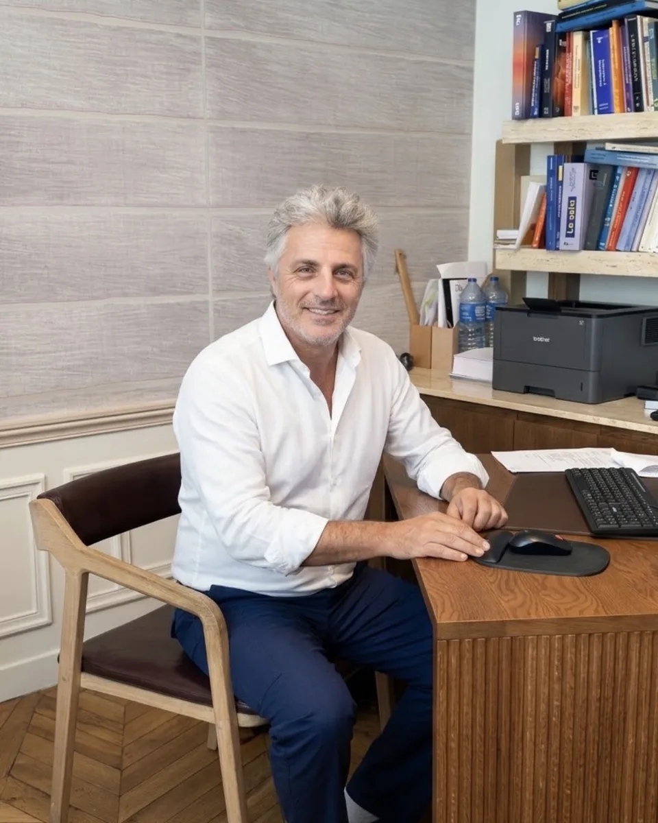 Le Dr Olivier Kadoch à son bureau de consultation, 107 avenue Victor Hugo, Paris 16e
